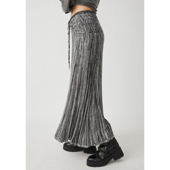 FREE PEOPLE Silvia Sweater Convertible Maxi Skirt / Grey Combo - Picture 4 of 11